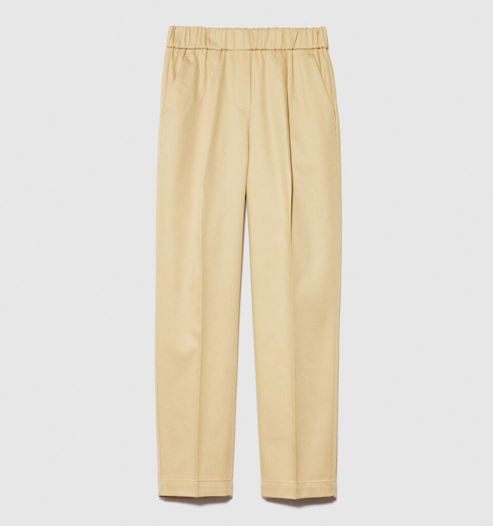 Solid color joggers - women's joggers - Beige | Sisley image number 6